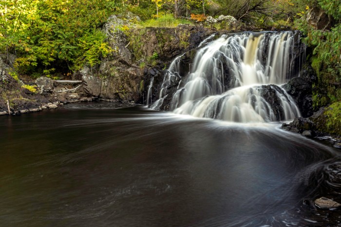 Interstate Falls on the Wisconsin - Michigan border by Tom Clark