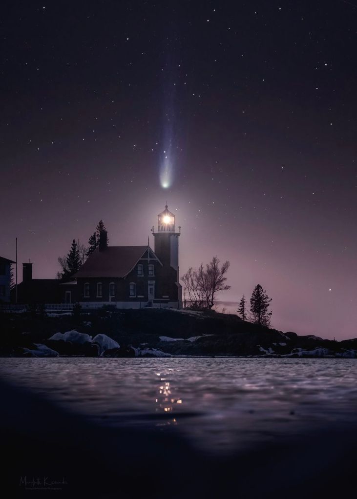 Comet P12 Pons-Brooks Visits Eagle Harbor by Shelby Diamondstar Photography