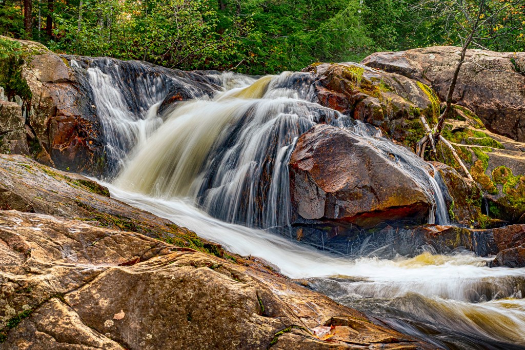 Yellow Dog Falls on the Yellow Dog River by Tom Clark