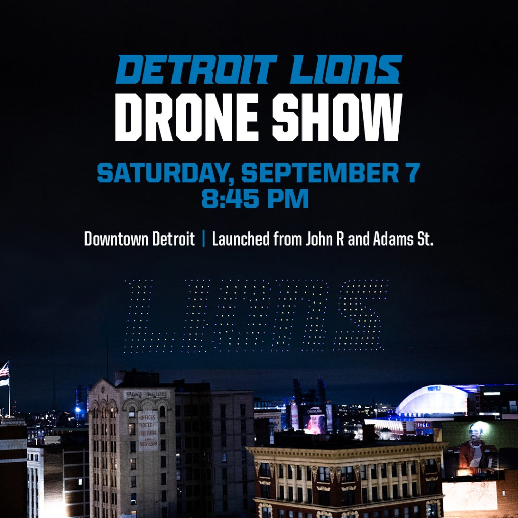 Detrpit Lions Drone Show