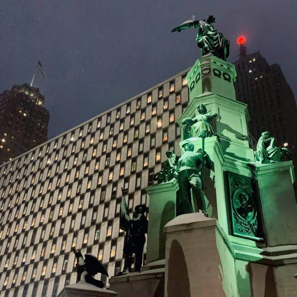 Other side of the Soliders and Sailors Monument by Andrew McFarlane