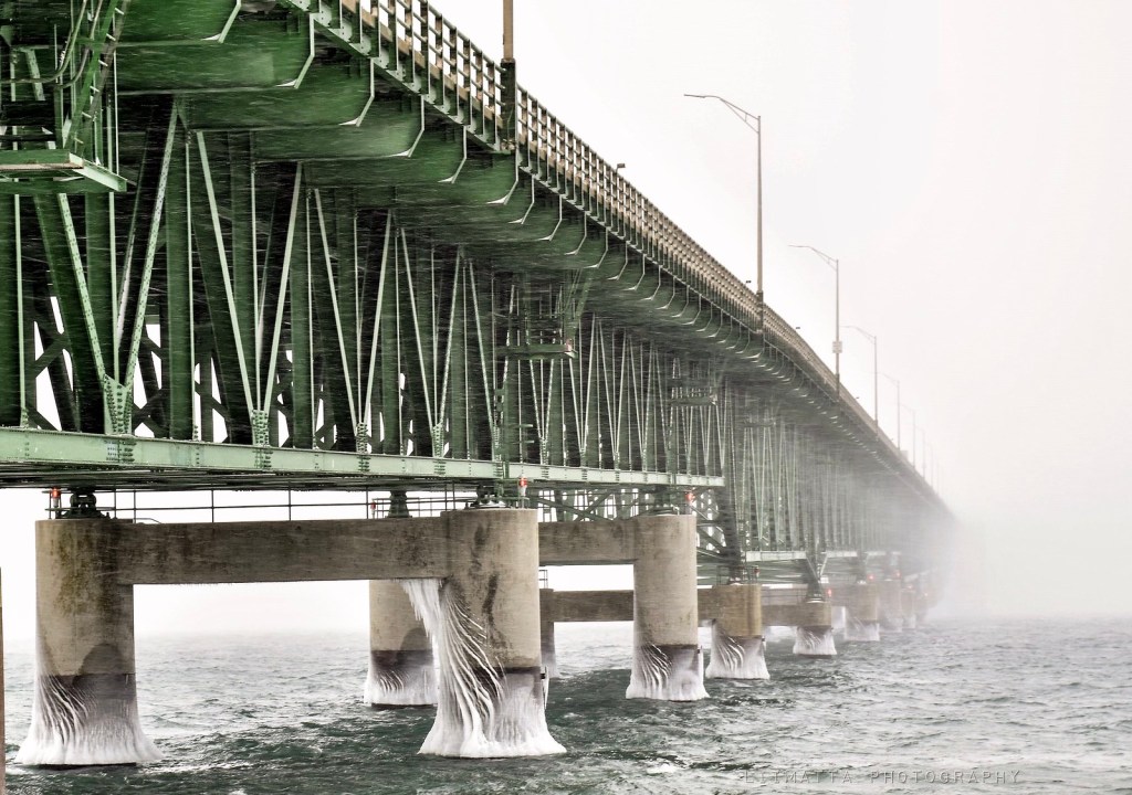Snow squalls at the Straits by Paula Liimatta