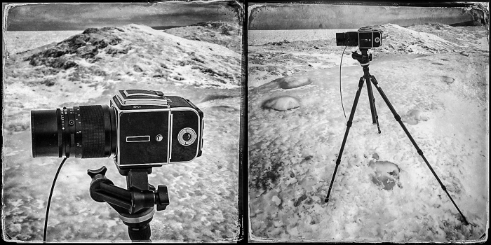 Hasselblad 501CM w: 180CF-Lake Superior Shoreline (Little Girl's Point) by Kirt E Carter