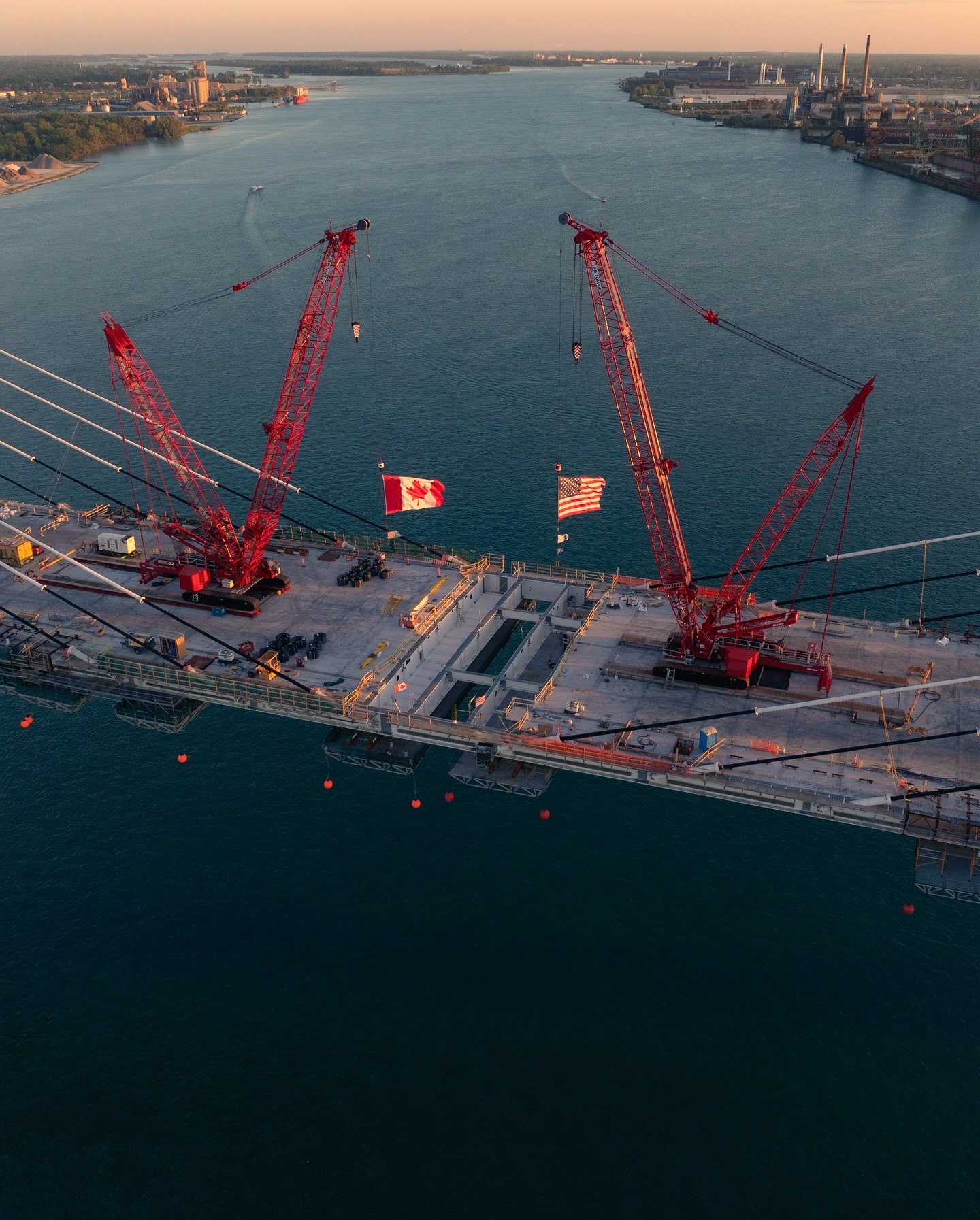 Connection of the Gordie Howe Bridge by Joe Decenso