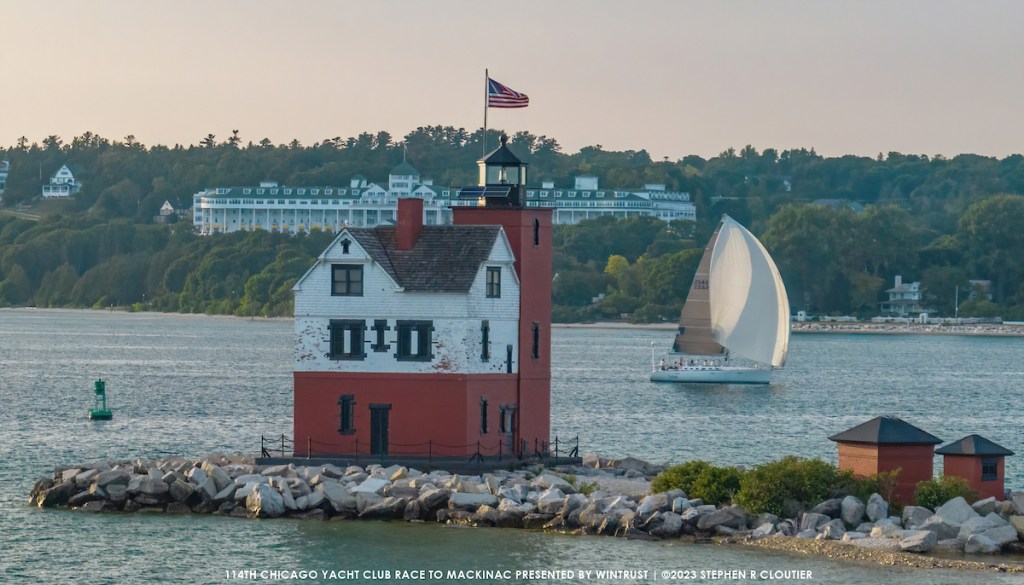 Chicago to Mac Sailing Race at Mackinac Island by Stephen R. Cloutier